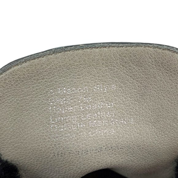 KENNETH COLE NY Mason Black Leather Fold Over Faux Fur Booties - Picture 3 of 11